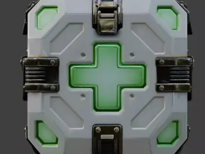 Stylized Sci-Fi Medkit 3D Model Low-poly 3D model