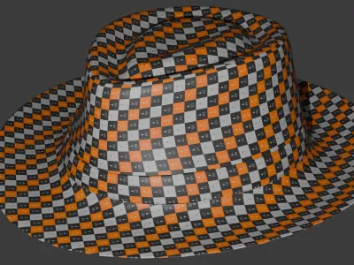 Old Fashioned Fedora Low-poly 3D model