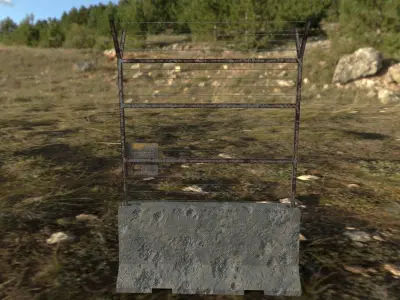 Concrete Barrier Low-poly 3D model purchase
