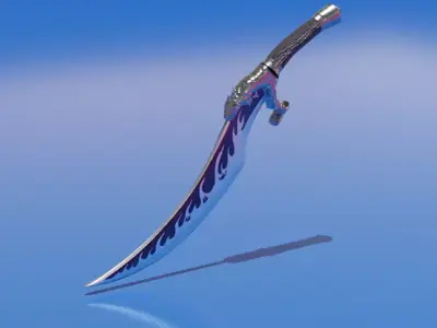 A medieval knife Free 3D model