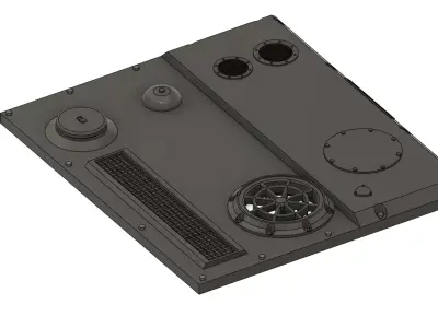 GT 108 Gas Turbine Engine deck 1 35 3D print model