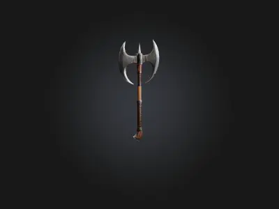 Battle Axe Low-poly 3D model