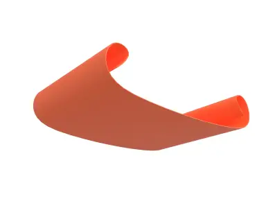 Scroll Paper v1 003 Low-poly 3D model