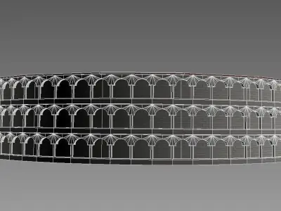 Gladiatorial arena Low-poly 3D model