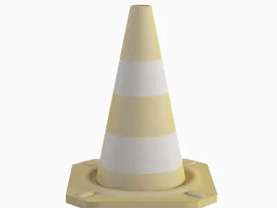 Traffic Cone A 03 Low-poly 3D model