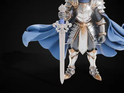 Stylized Sword - Ceremonial Royal Dignitarys - Game Ready 3D model