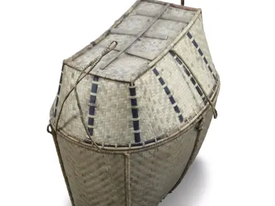 bamboo basket 3D model