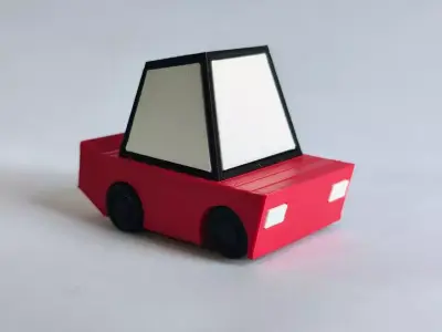 Stylized Low Poly Toy Car 3D Print Ready 3D print model