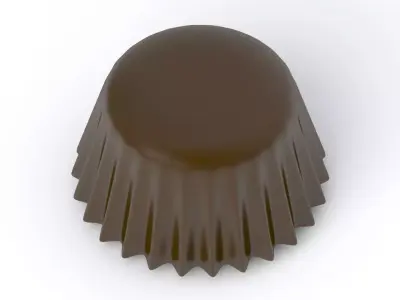 Cupcake Mould dark chocolate 3D model