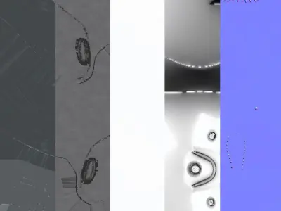 Gas Mask Metro Low-poly 3D model