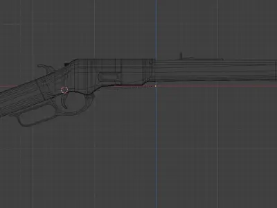 Low-Poly Winchester Rifle Low-poly 3D model
