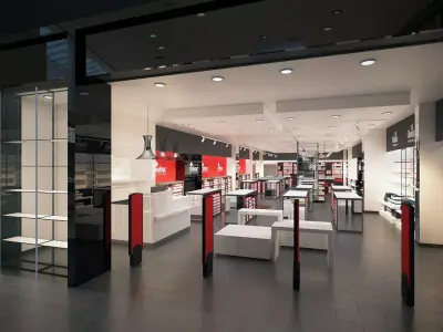 Shoe store interior 3D model