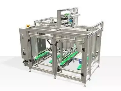 Auto Stocker and Pallet Feeder Receiver Machine-Palletizing Cell 3D model