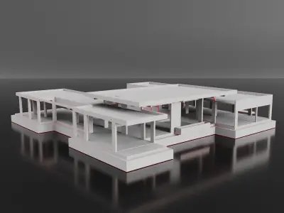 Cottage Low-poly 3D model