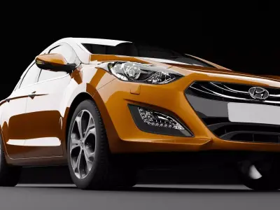 Hyundai i30 Metallic Orange Dark 3D model