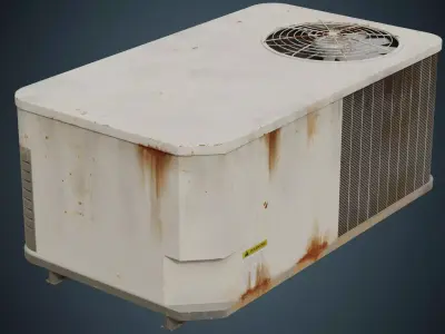 Rooftop AC Unit 3B Low-poly 3D model