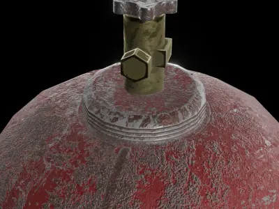 Soviet USSR Gas tank PBR low-poly game-ready  model Low-poly 3D model