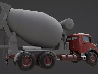 Mercedes Benz 2213 concrete mixer  3D print model