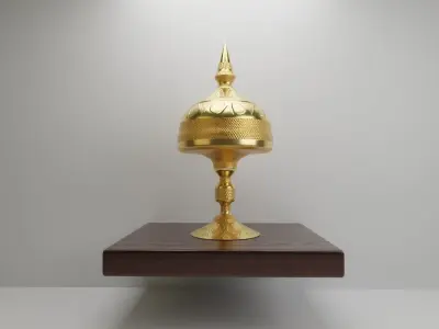 Golden utensil Low-poly 3D model