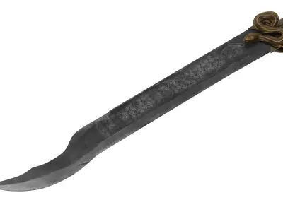Harpe Sword  Low-poly 3D model