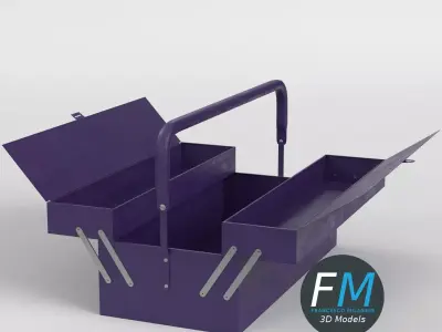 Cantilever tool box open 3D model