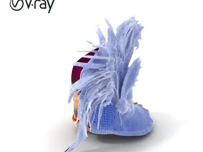 Baroque Feathered Hat Model Pack Low-poly 3D model