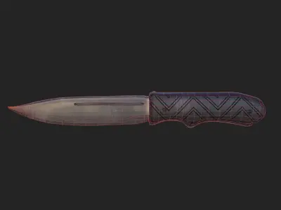 Knife weapon Low-poly 3D model
