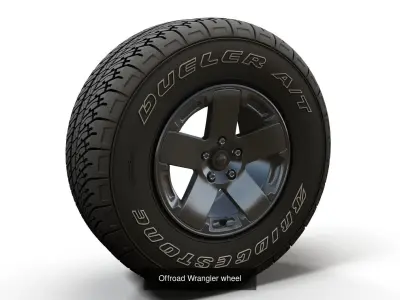 Highpoly offroad wheels 3D Model Pack