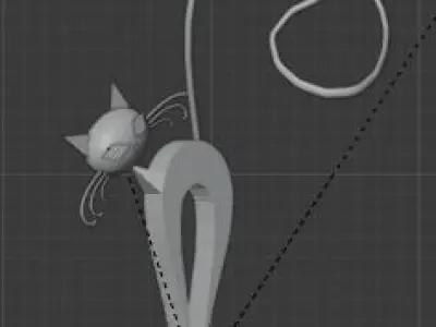 Cat figures 3D model