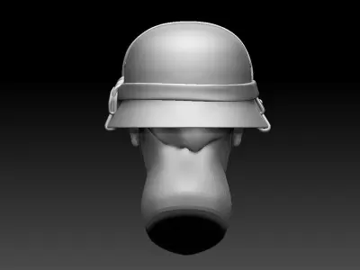 helmet head of soldier in 3D print model