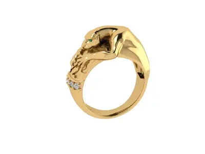 Panther Ring 3D print model