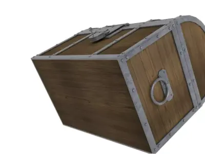 Old Wooden Chest 3D model