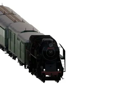 Mixed use steam train 3D model