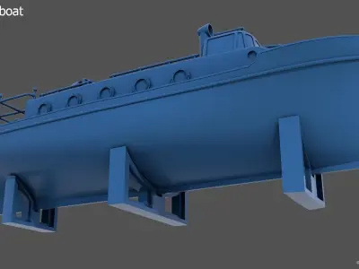 12m italian ww2 motorboat - Commercial license  - 1-100 scale 3D print model
