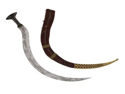 Shotel Curved Sword 3D model