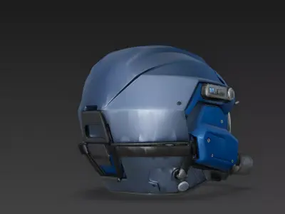 Realistic Sci-Fi Tactical Helmet 3D Model Low-poly 3D model