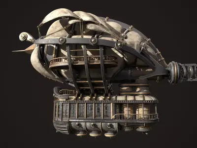 Airship Steampunk 3D model