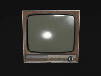Soviet TV Vesna 304 Low-poly 3D model
