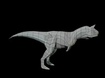 Low-poly Carnotaurus dinosaur Low-poly 3D model