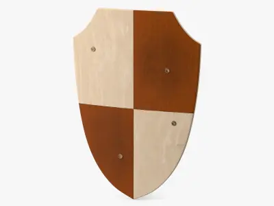 Toy Wooden Shield 3D model