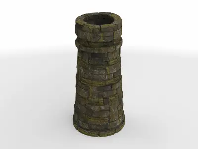 set architecture smoke tower 3D model