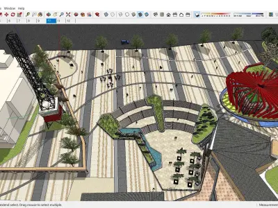 Sketchup Landscape Park J10 3D model