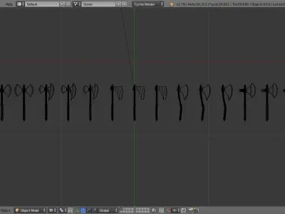 Battle axes Low-poly 3D model