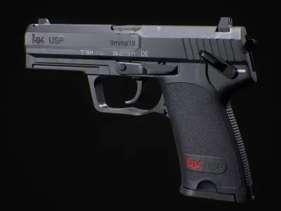 HK USP Low-poly 3D model