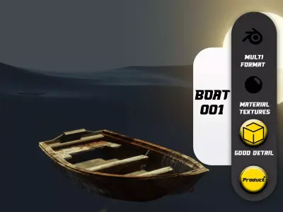 Boat 001 Low-poly 3D model