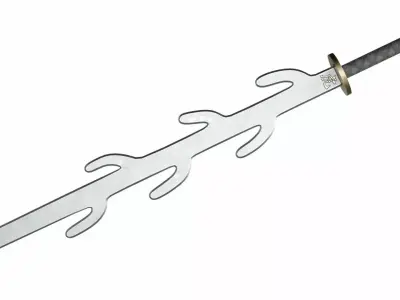 Seven branched sword 3D model
