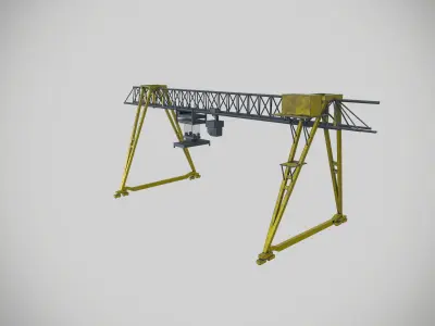 Gantry crane Low-poly 3D model purchase