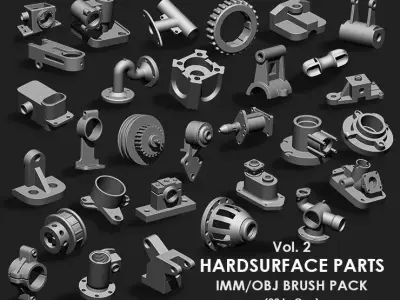 Hardsurface MEGA PACK Personal Imm Brushes 72 All in One 3D model