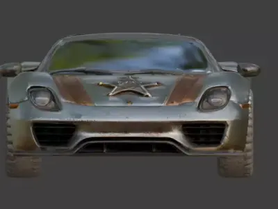 Desert Outlaw Pursuit Supercar 3d Low-poly 3D model