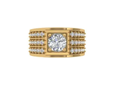 Art Deco Ring 3D print model 43